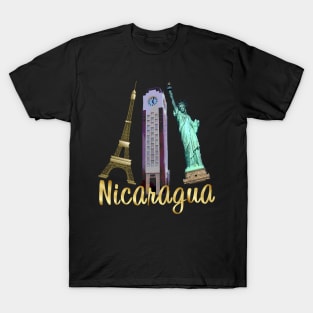 Nicaragua T-Shirt France Statue of Liberty Diriamba el Reloj T-Shirt